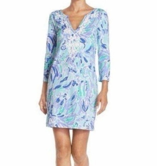 Lilly Pulitzer Marina Dress in Lilac Nice Ink - Picture 1 of 7